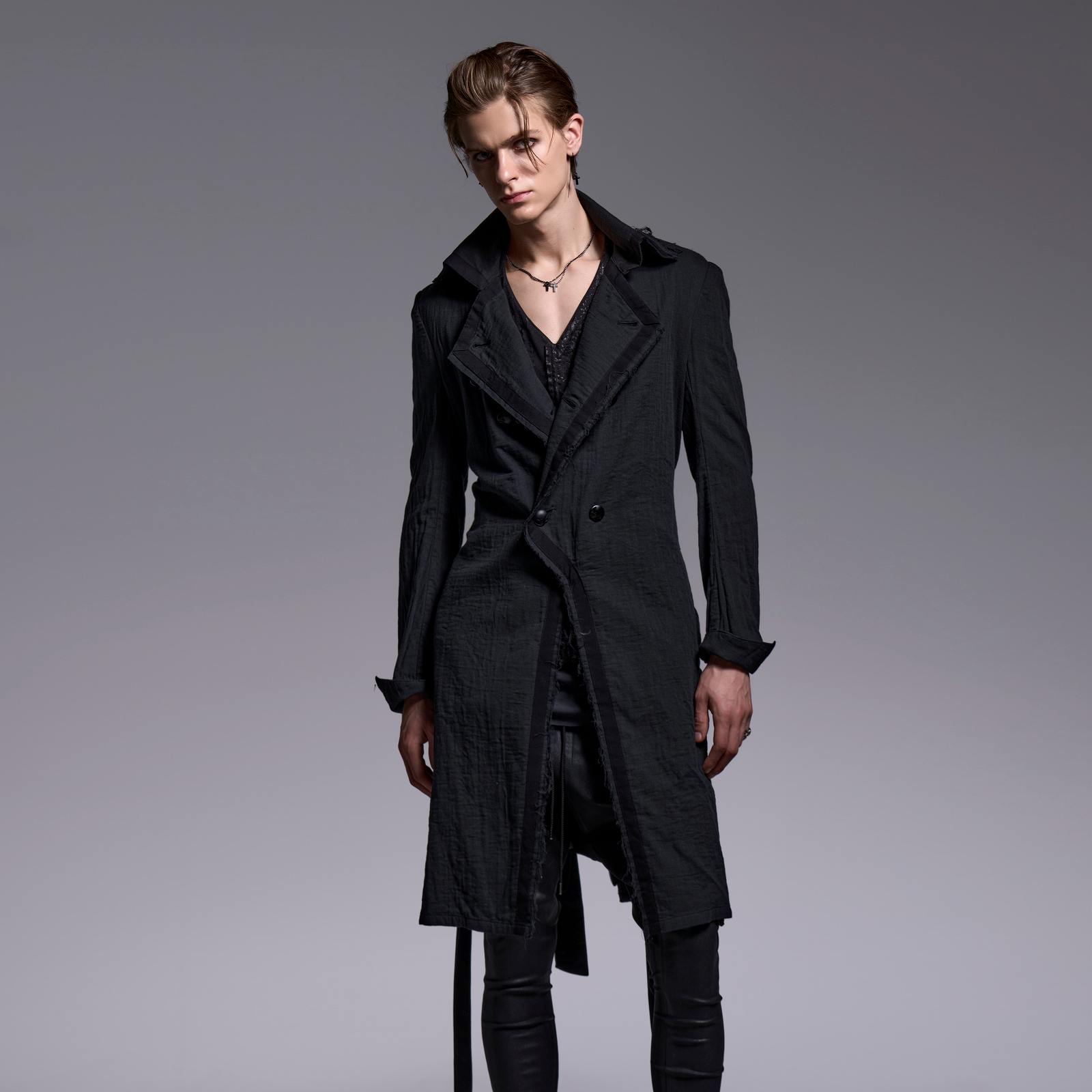 予約品】kiryuyrik(キリュウキリュウ) W-Gaze Napoleon Coat/BLACK