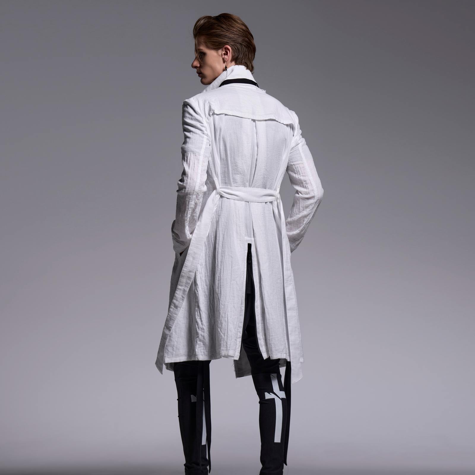 予約品】kiryuyrik(キリュウキリュウ) W-Gaze Napoleon Coat/WHITE