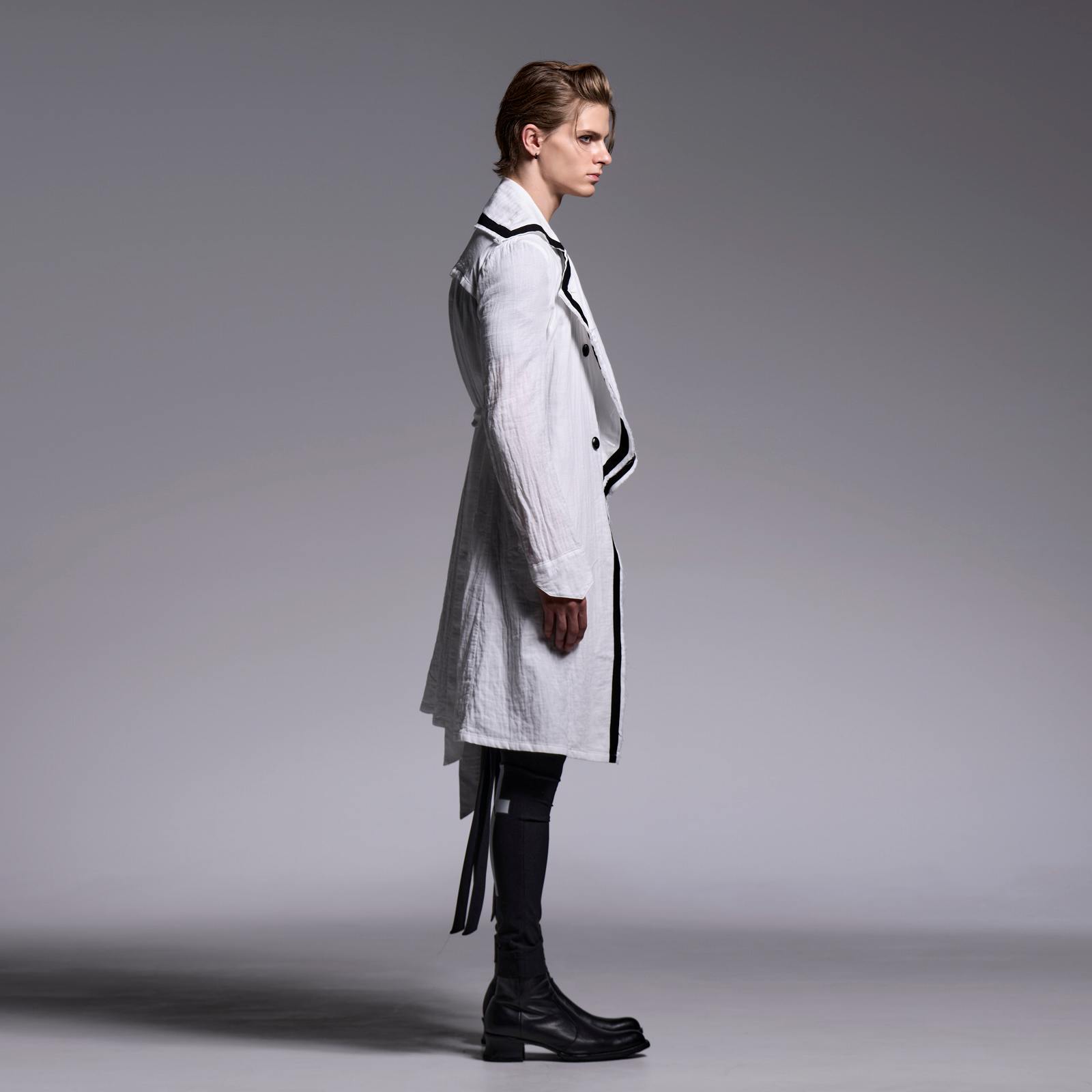 キュリー 予約品】kiryuyrik(キリュウキリュウ) W-Gaze Napoleon Coat/WHITE