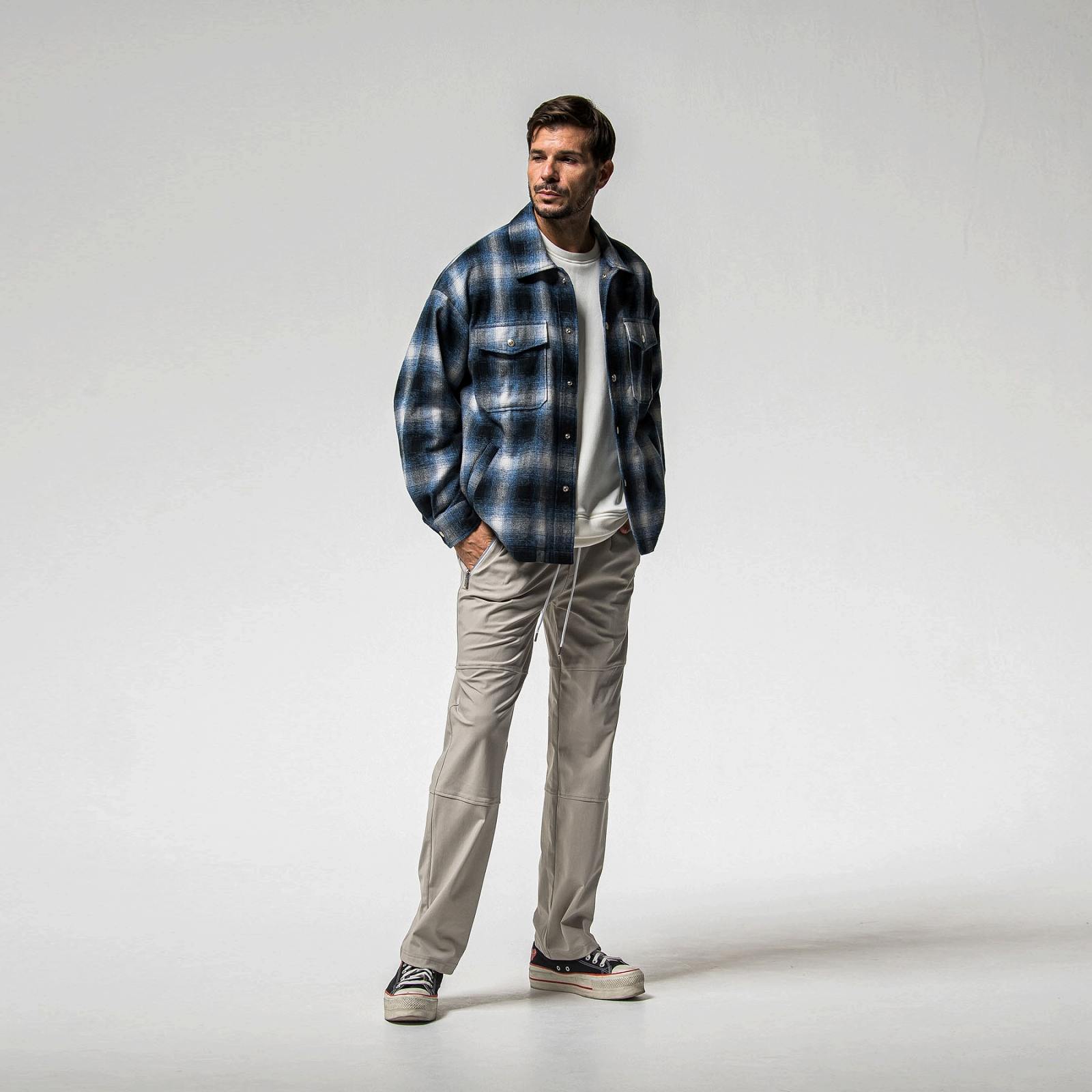 RESOUND CLOTHING(リサウンドクロージング) flannel check JK/BLUE