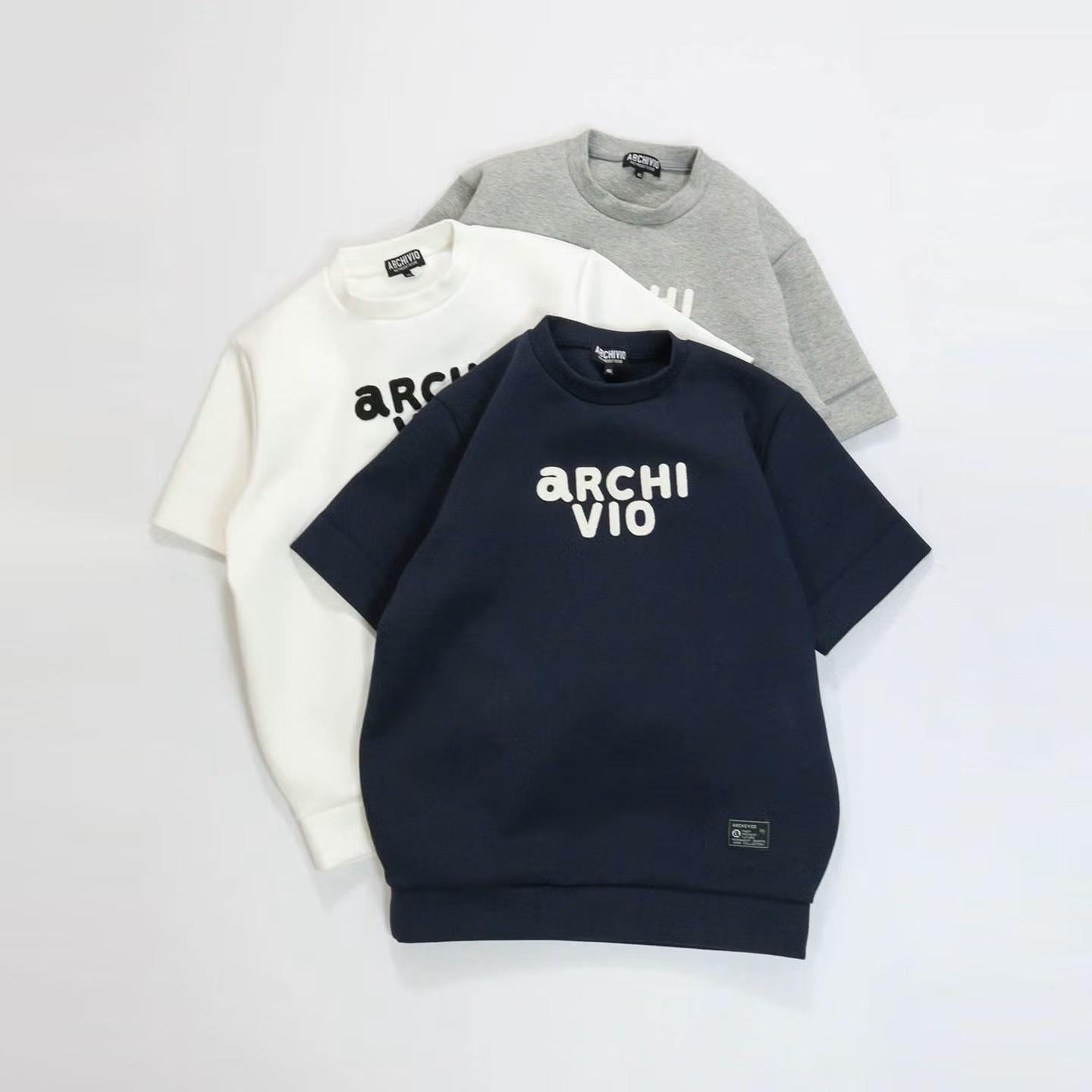 ARCHIVIO(アルチビオ)ロゴ刺繍ダンボールプルオーバー/ホワイト(090