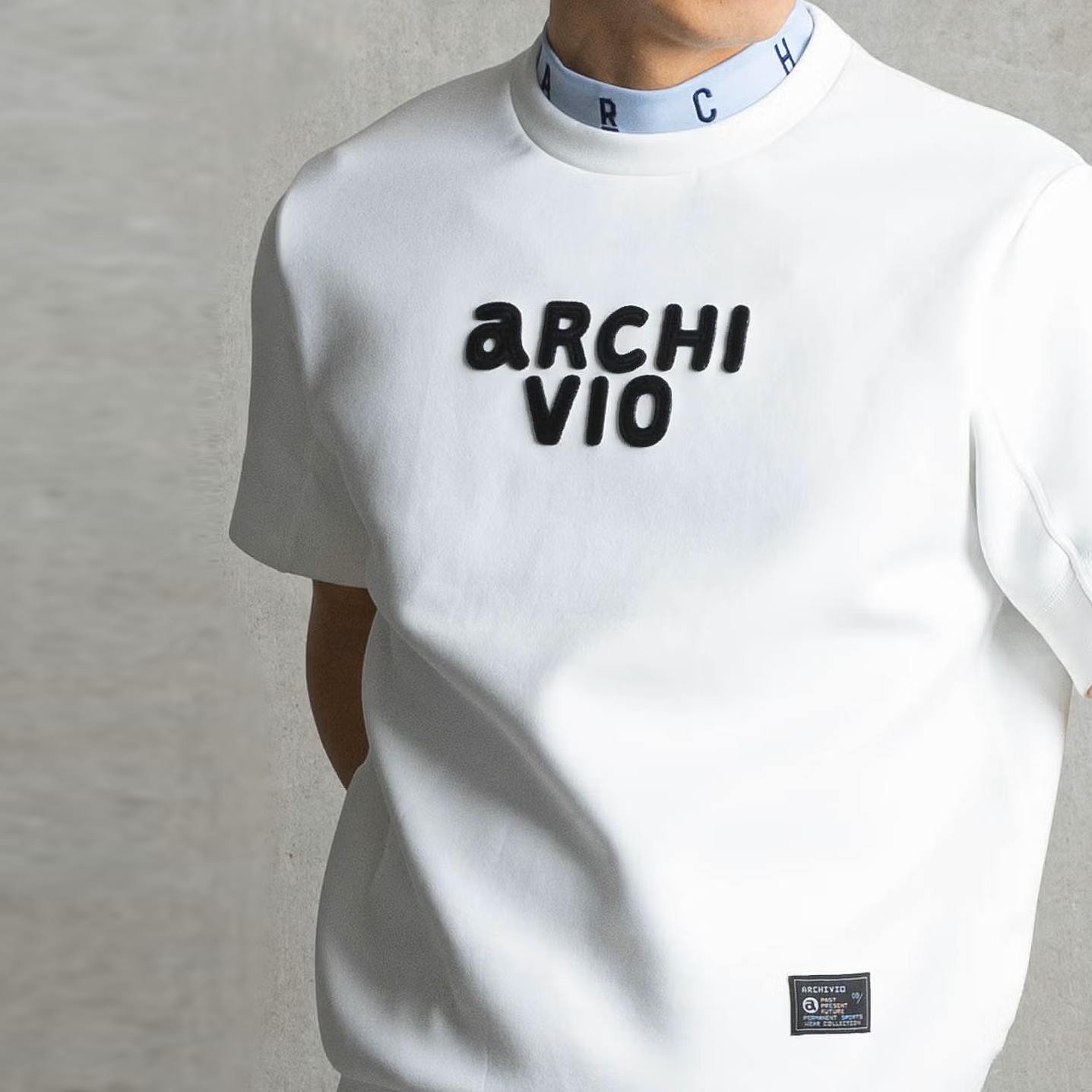 ARCHIVIO(アルチビオ)ロゴ刺繍ダンボールプルオーバー/ホワイト(090