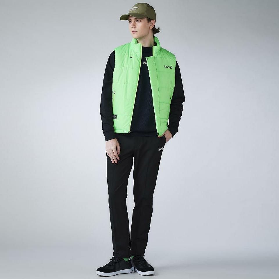 アルチビオ ホワイト ポケット付き中綿ベスト ARCHIVIO(アルチビオ)ジップアップ撥水中綿ベスト/ホワイト(090