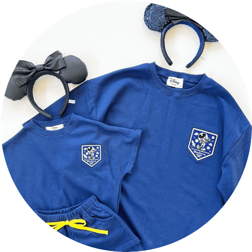 90-120&140&adult size[即納]   アストロミッキーセットアップ&半袖Tシャツ(mes favoris original )