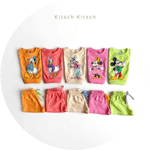 80-120size[即納]  Disney カラーセットアップ(Kitsch Kitsch)