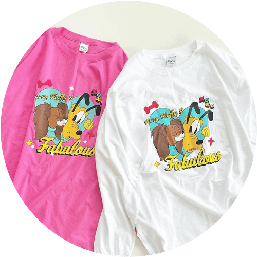 大人size[即納]    プルートandフィフィ　長袖Tシャツ