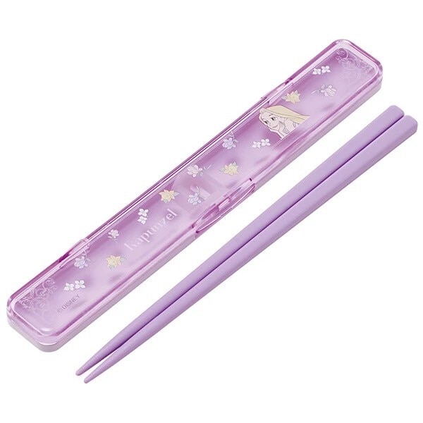 [即納]   抗菌音のならない箸・箸箱セット 箸18cm 【ラプンツェル/フラワー】