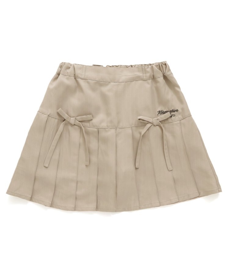 125-165 size [即納]    りぼんプリーツスカパン   (ALGY)