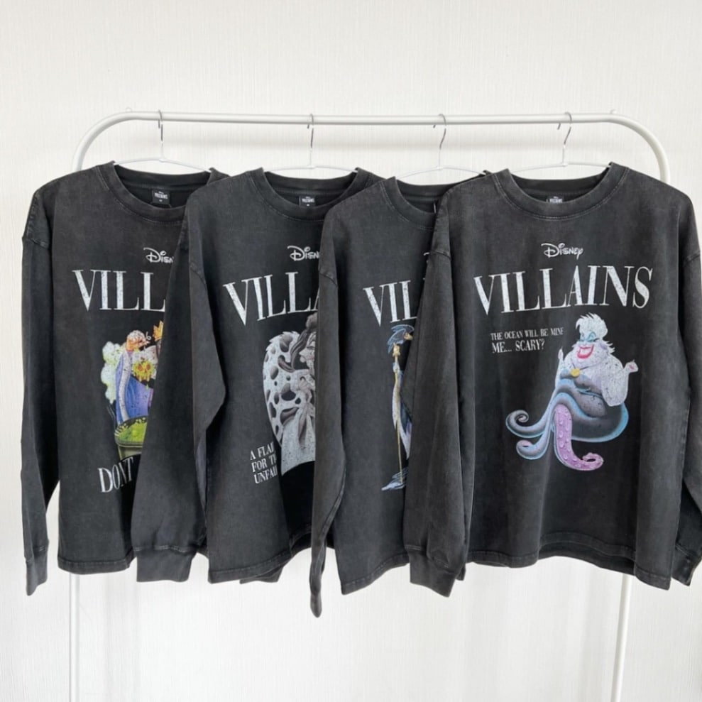 大人size[即納]   【Disney】ヴィランズ マガジンロンTee  ユニセックス