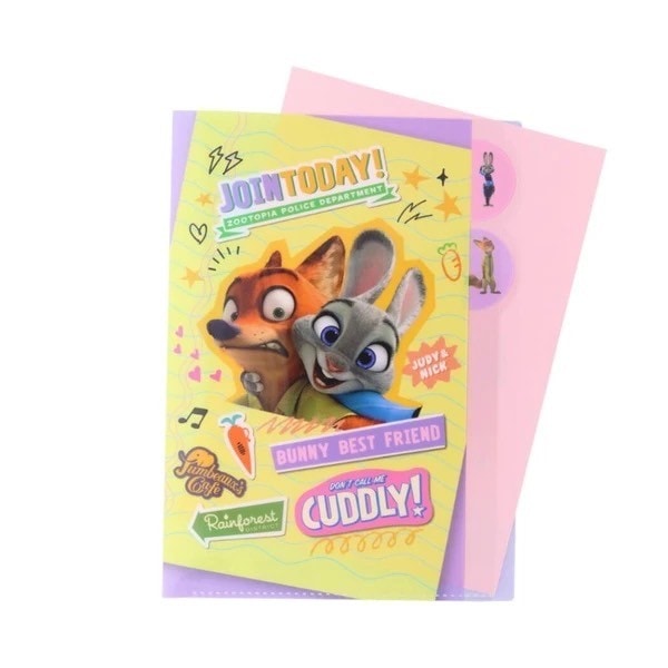 [即納]   【ポケットファイル】ズートピア ダイカットクリアファイル5P 5ポケット A4 Wave your buddy! ルーズリーフ