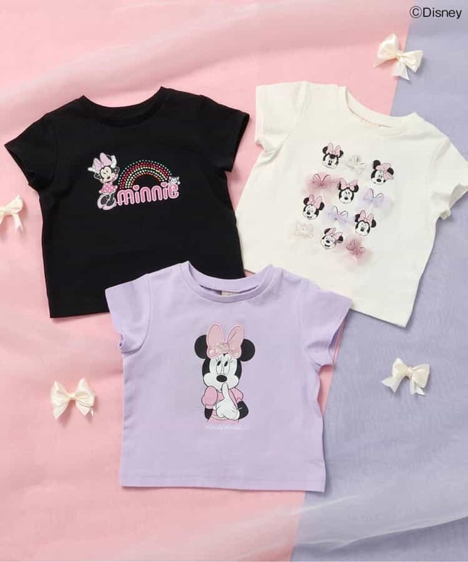80-140size [即納]   ディズニーキャラクターミニーアソートTシャツ   (apres les cours)