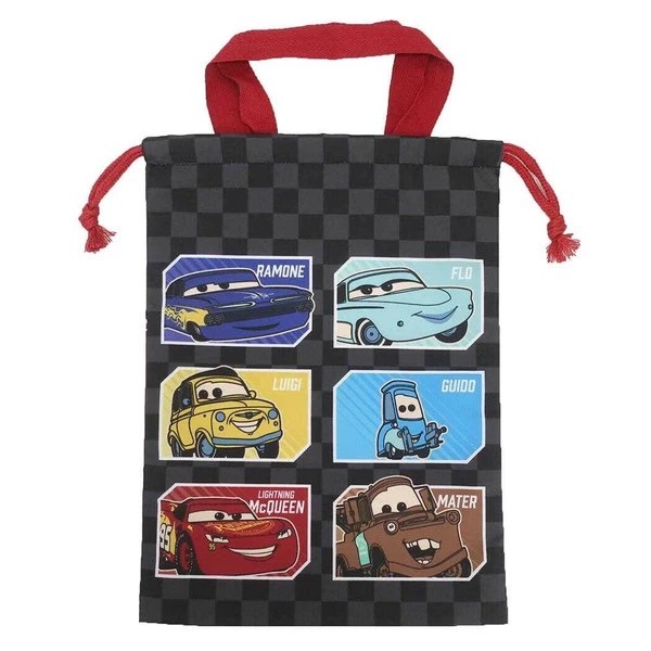 [即納]   【巾着袋】カーズ 持ち手付き巾着 黒