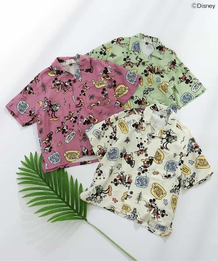 80-140size [即納]   【ディズニーキャラクター】アロハシャツ    (F.O.KIDS)