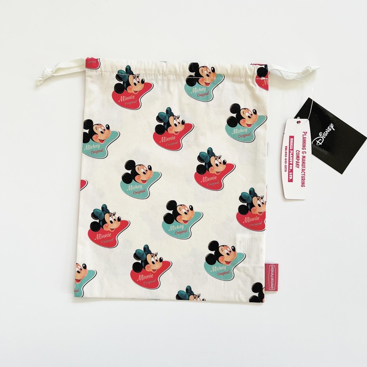 [即納]    レトロシリーズ　ミキミニ総柄　巾着