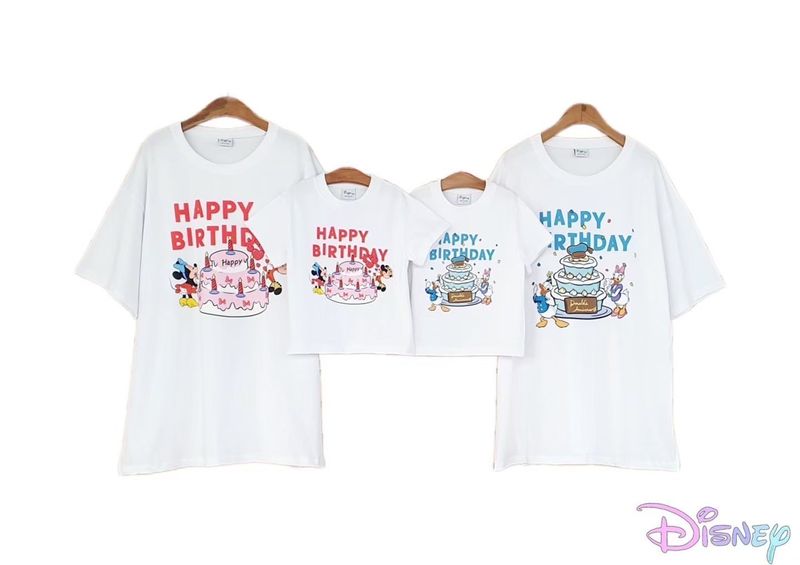 90-120.大人size [即納]   Happy Birthday ミキミニ.ドナデジ　半袖Tシャツ (little rabbit)