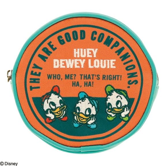 [即納]   ディズニ－ ヒューイデューイルーイ ラウンドオレンジ ポーチ