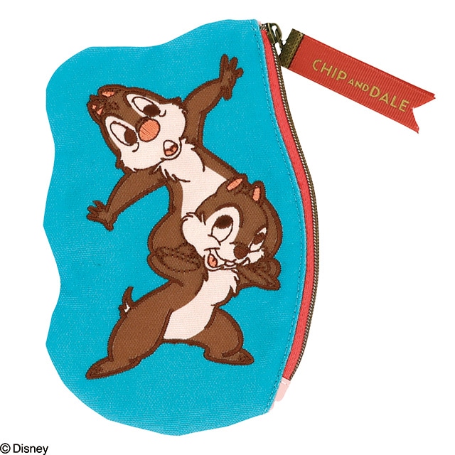 [即納]    ディズニー チップ＆デール ミスチヴェスブルー ダイカットポーチ