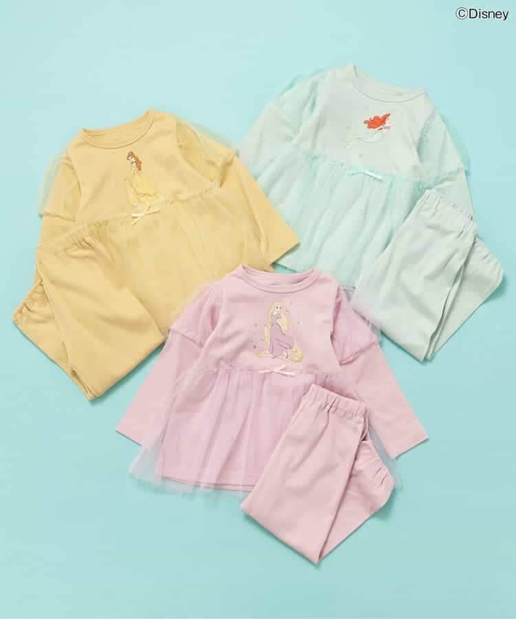 80-140size[即納]  【ディズニープリンセス】スムースパジャマ 　( Ampersand )