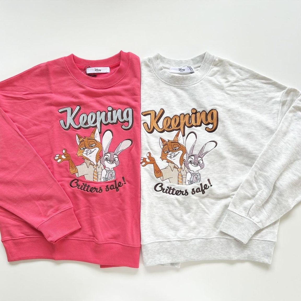 大人size[即納]   ズートピア刺繍裏毛トレーナー