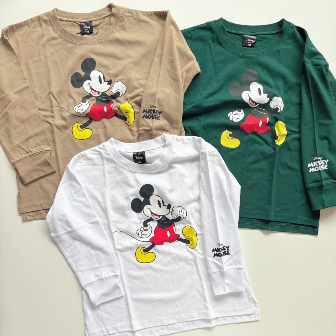 110-160size[即納]   キッズ MICKEY MOUSE ミッキーBIGロンT「M45-00」