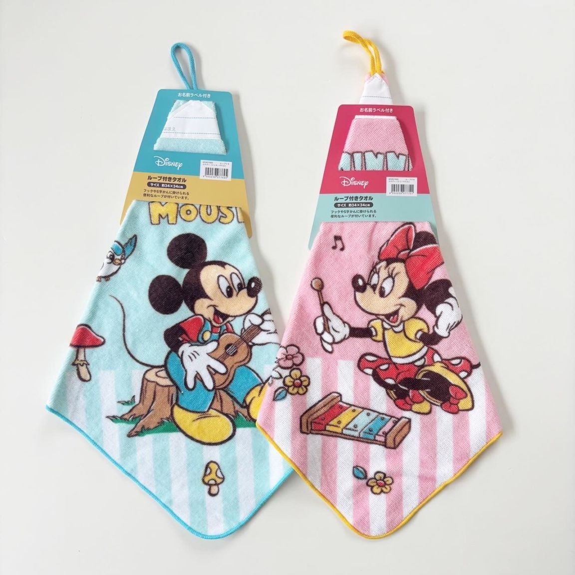 [即納]   ミッキーミニー　ループ付きタオル