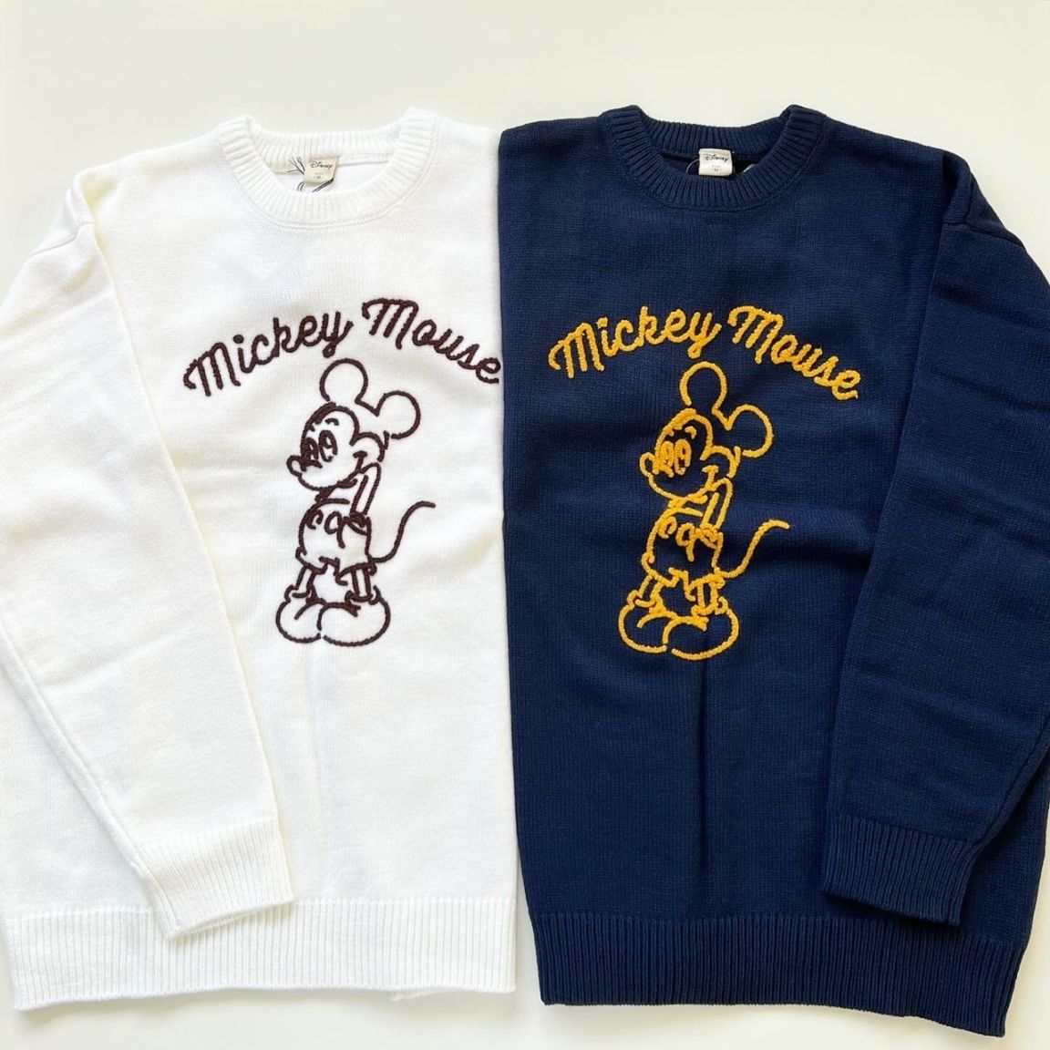 大人size[即納]   ループ刺繍ミッキー　ニット