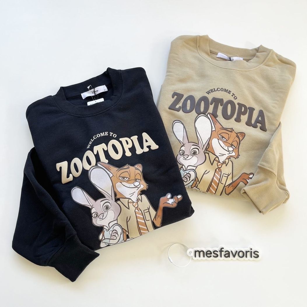 大人size[即納]   ズートピア　裏起毛トレーナー