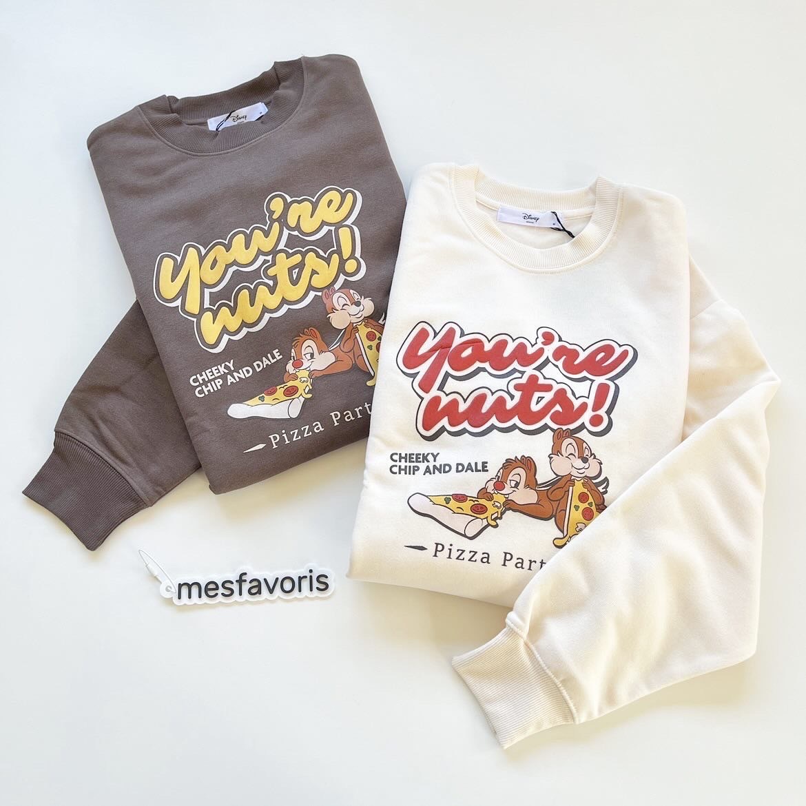 大人size[即納]   チップとデール　裏起毛トレーナー