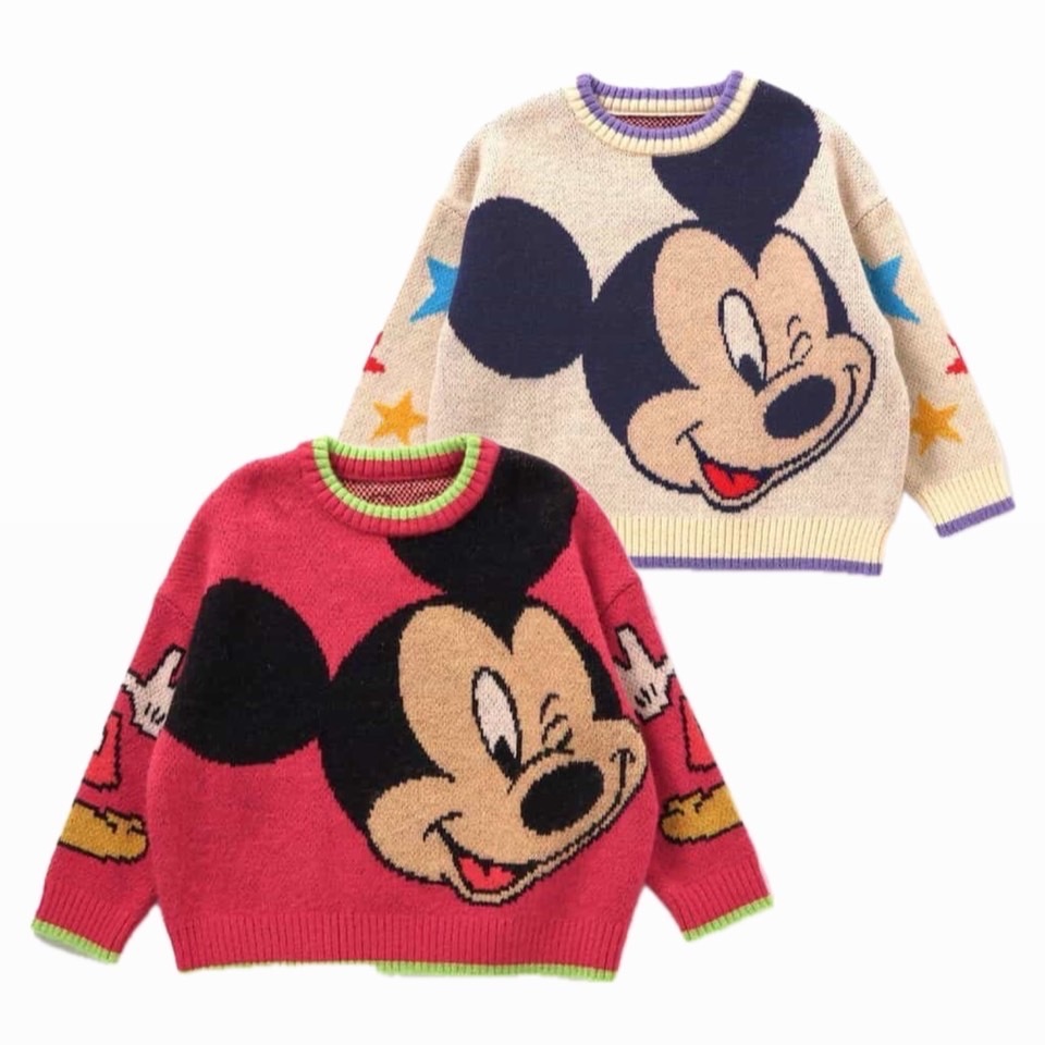 80-160size[即納]  ディズニーキャラクター/ニットプルオーバー_マシンウォッシャブル   ( F.O.KIDS )