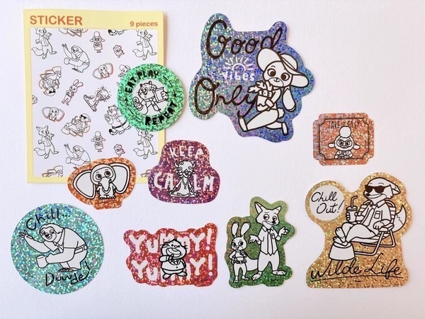 [即納]  フレークステッカーS　ディズニー　ズートピア　シール