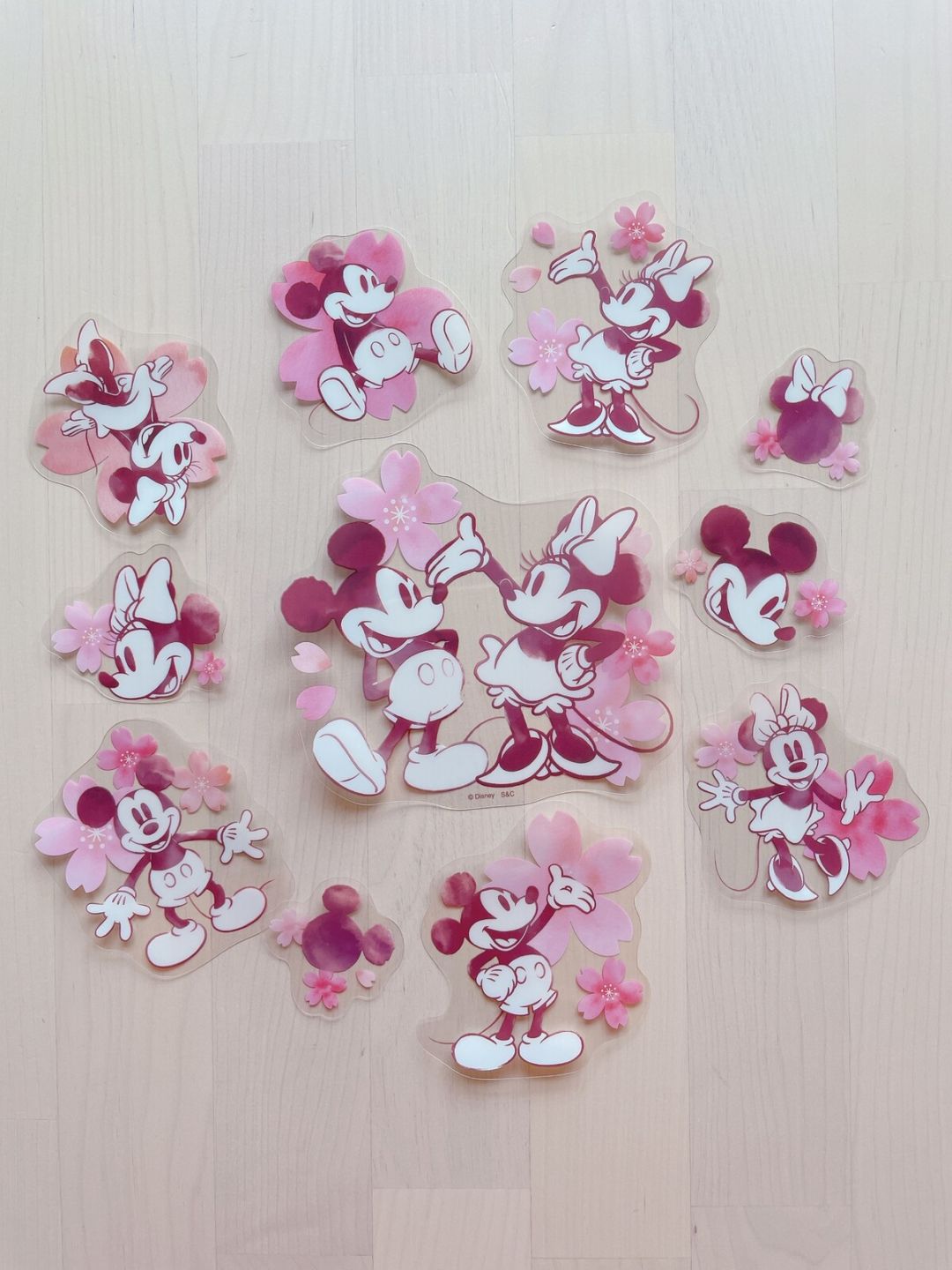 [即納]   ディズニー　さくらビッグフレークステッカー　11柄各1枚入り