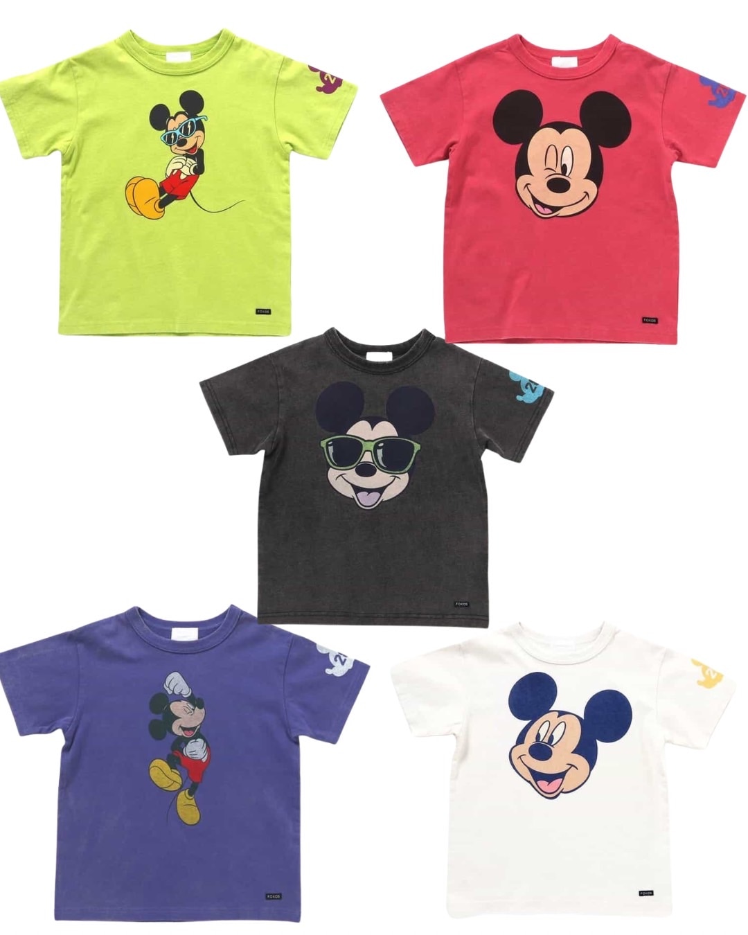 80-160size[即納]   ディズニーキャラクター 5色5柄Tシャツ  ( F.O.KIDS )