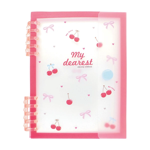 [3月中旬入荷予定]  　クリアシール帳　チェリーリボン