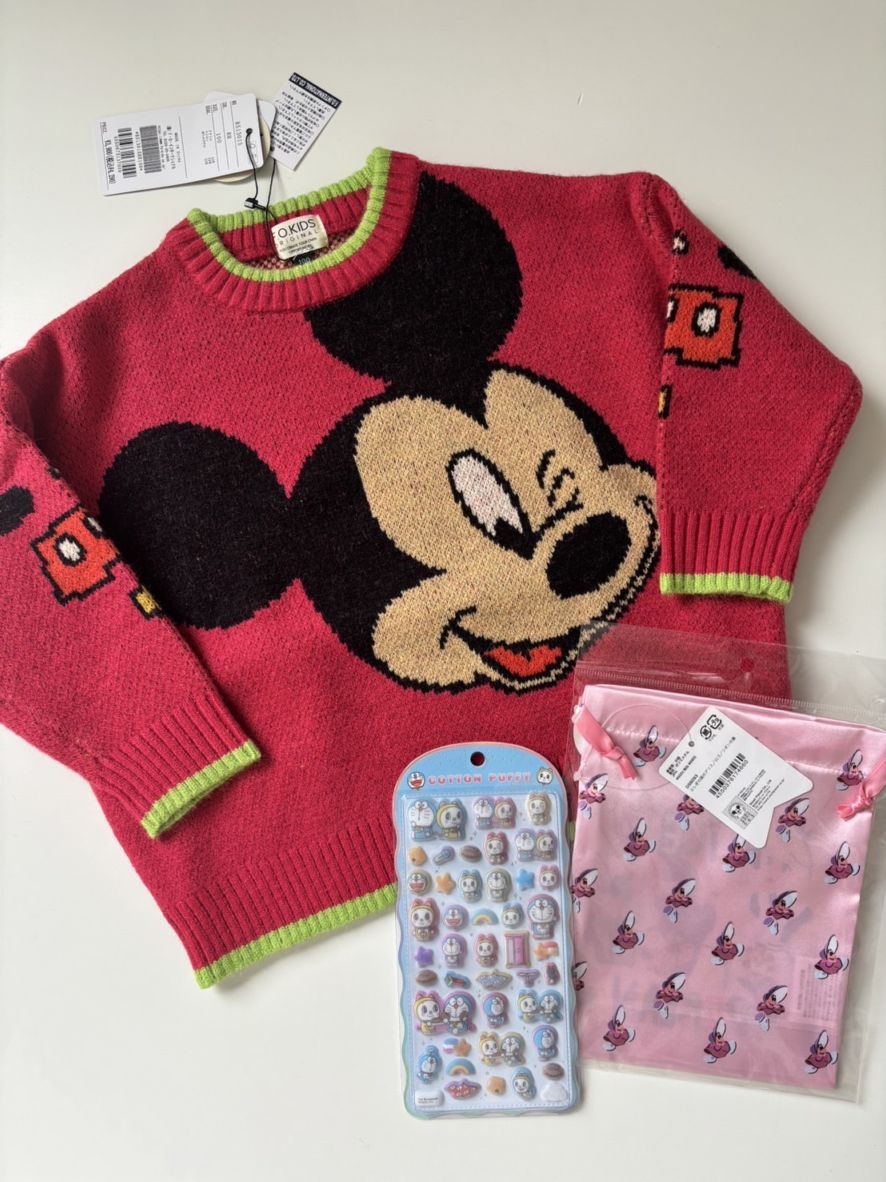 [即納]   ドラえもんシール/ミッキーニット100cmセット