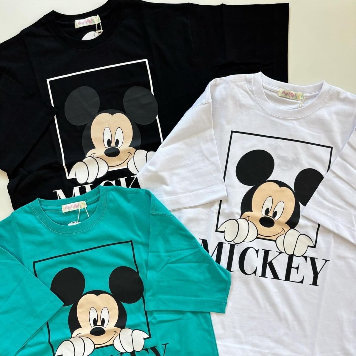 大人size[即納]  ミッキー＆フレンズ・空紡糸天竺・フェイス/ミッキー