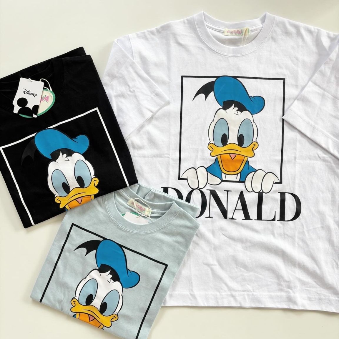 大人size[即納]  ミッキー＆フレンズ・空紡糸天竺・フェイス/ドナルド