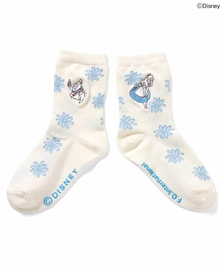 13-18size [即納]   ディズニーキャラクター 不思議の国のアリスソックス　(Ampersand)