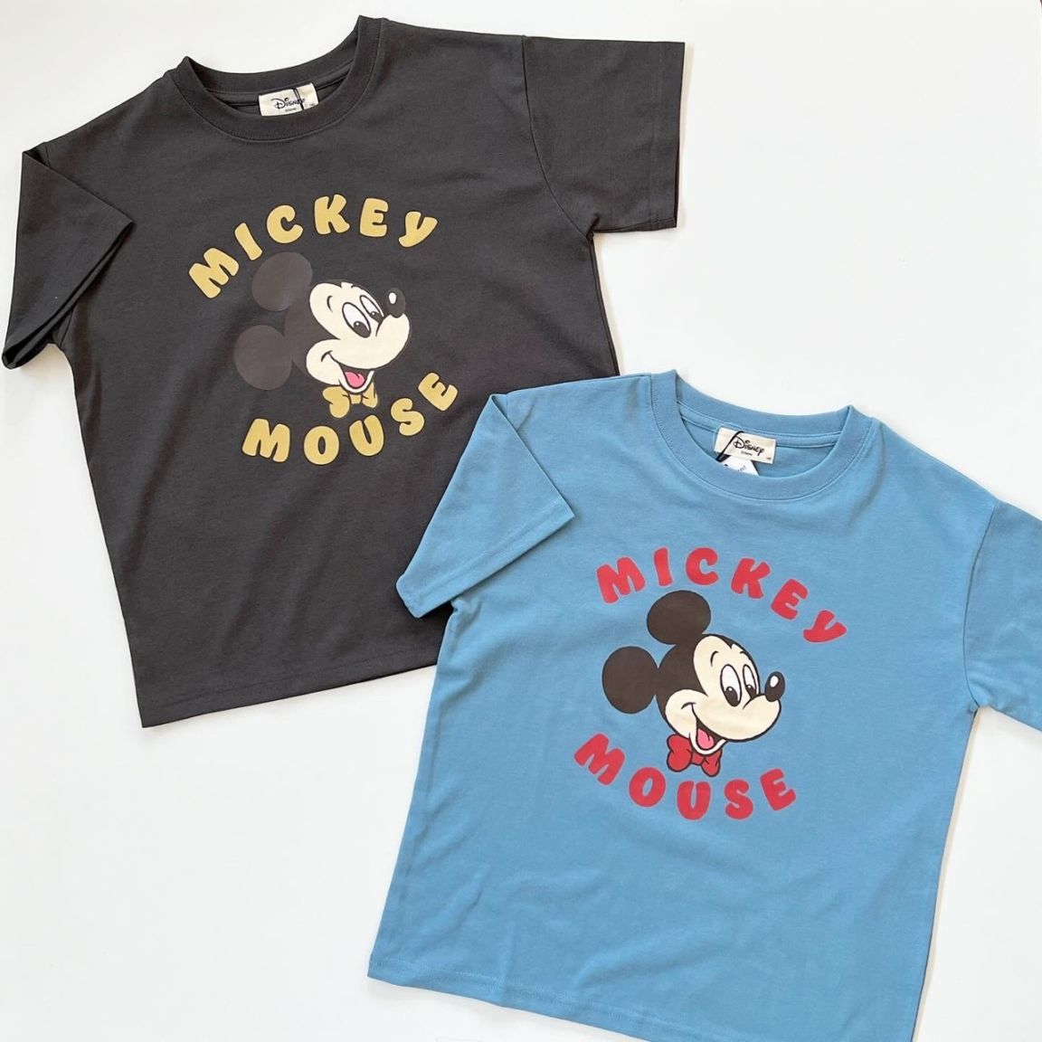 140.150.160size[即納]  ミッキープリント  半袖Tシャツ