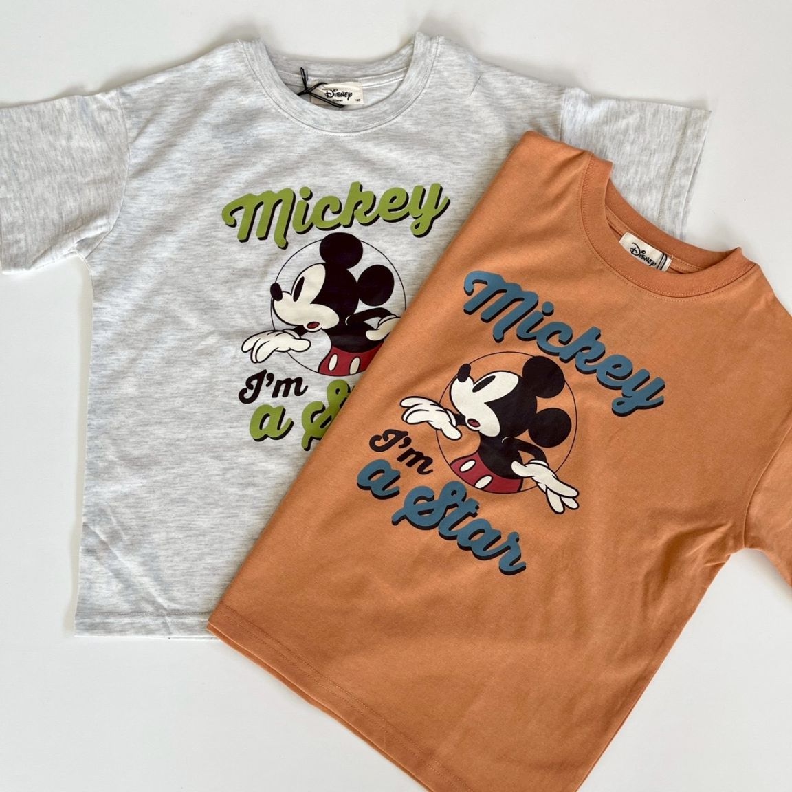 140.150.160size[即納]  横むきミッキープリント  半袖Tシャツ