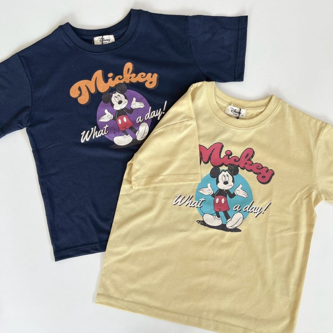 140.150.160size[即納]  おとぼけ ミッキープリント  半袖Tシャツ