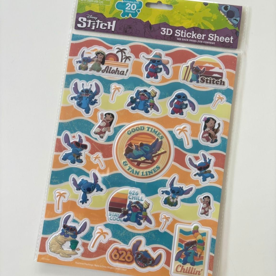 [即納]   リロ＆スティッチ ぷくぷくシールシート