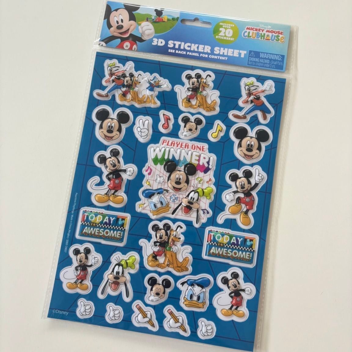 [即納]   ミッキー 3D ステッカー 1シート