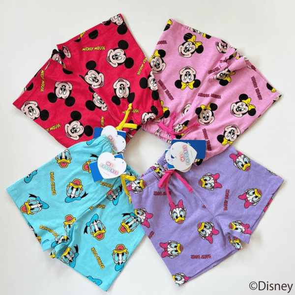 100-140size[即納]  総柄カラフルミッキー＆フレンズズボン    ( mes favoris original )