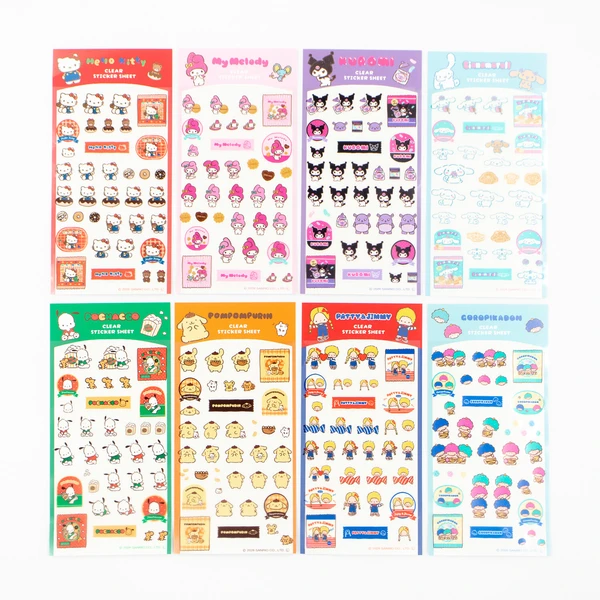 [即納]   ◆ サンリオキャラクターズおやつパーティー ◆ 透明シールシート