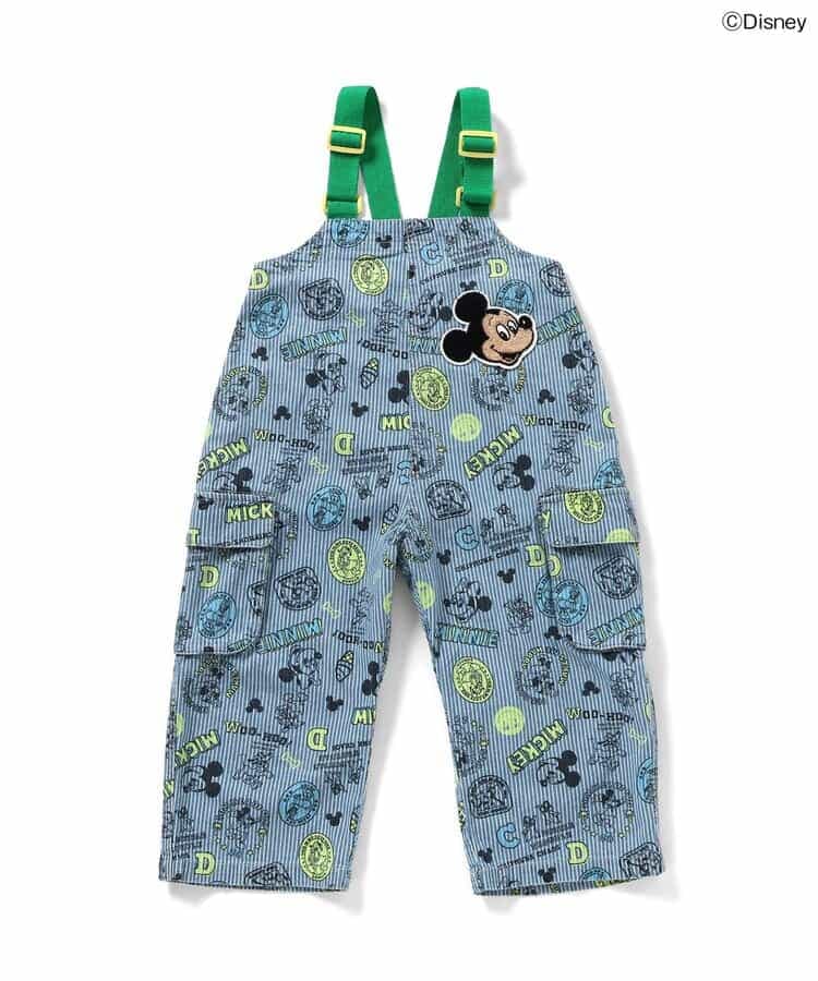 80-120size[即納]  【リンク】【ディズニー】ミッキー＆フレンズ/総柄サロペット   ( BREEZE )