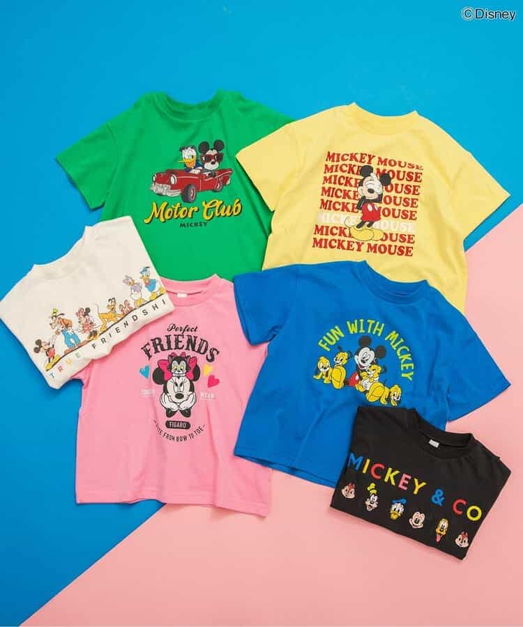 80-140size[即納]   【リンク】【ディズニー】ミッキー＆フレンズ/バラエティTシャツ    ( BREEZE )