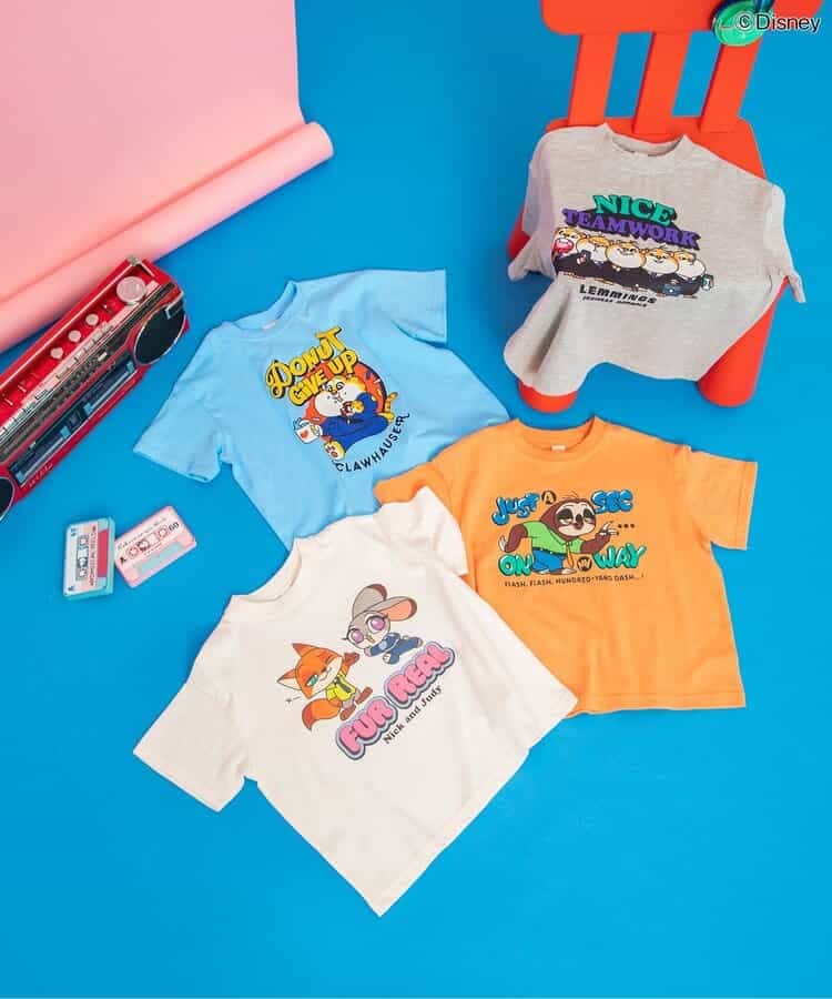 80-140size[即納]   【リンク】【ディズニー】ズートピア/バラエティTシャツ   ( BREEZE )