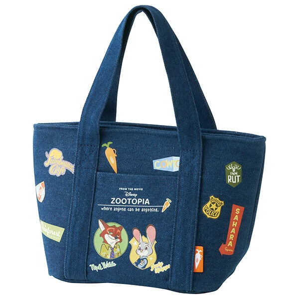 [即納]  デニムランチバッグ 【ズートピア ヴィンテージワッペン】