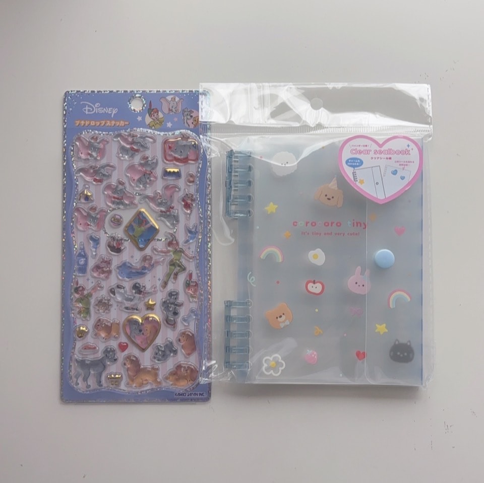 ＜即納＞ディズニープチドロップシール　クリアシール帳　コロコロタイニー　セット