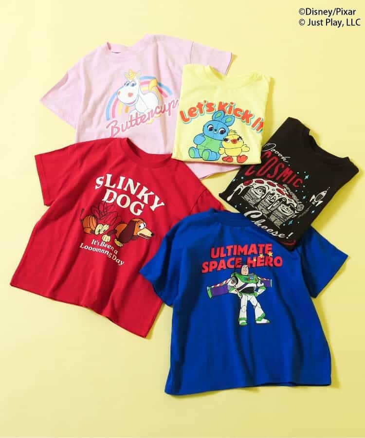 80-140size[即納]     ディズニーキャラクター トイ・ストーリー/カラバリTシャツ    ( BREEZE )